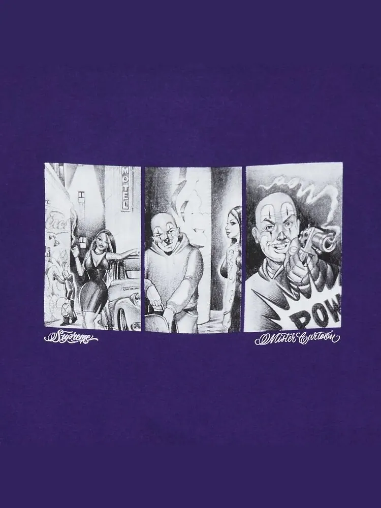 Футболка Supreme Mister Cartoon Pow Tee — изображение 2 из 2, фиолетовый