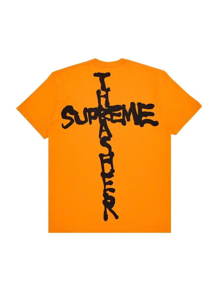 Футболка Supreme x Thrasher Cross Tee Orange — изображение 2 из 3, оранжевый