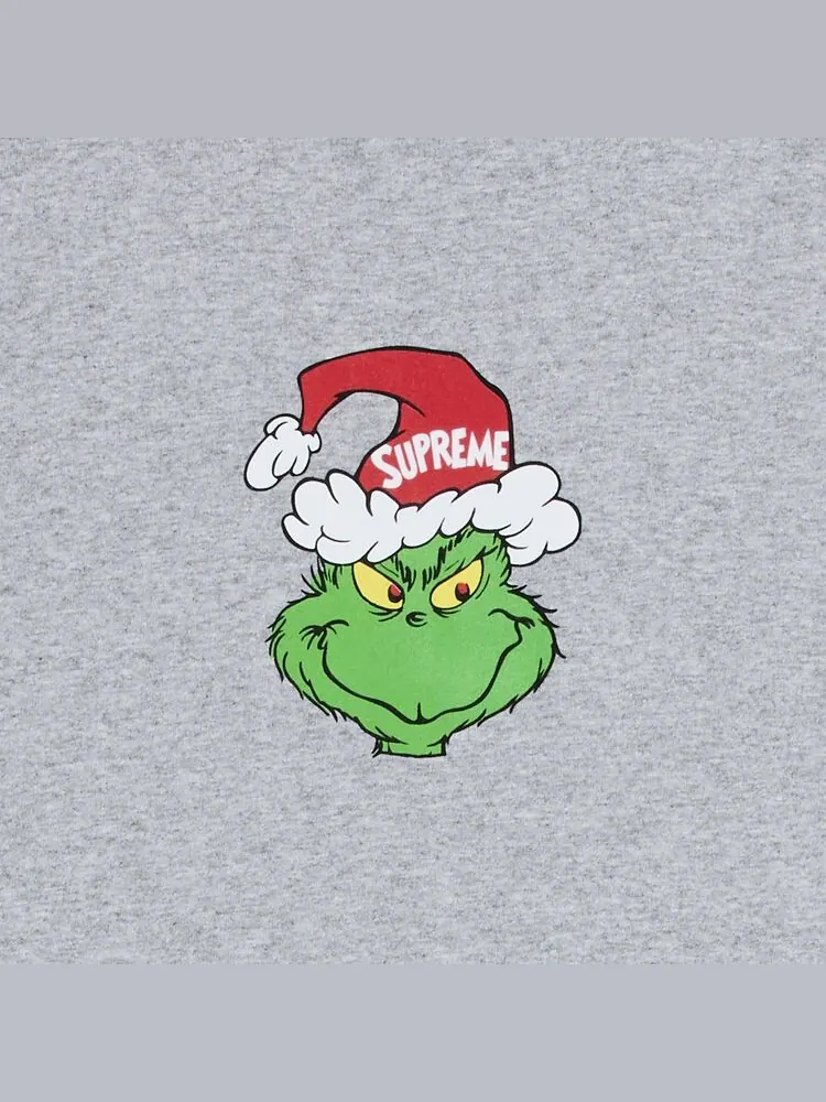 Футболка Supreme Grinch Tee Heather Grey — изображение 2 из 2, серый