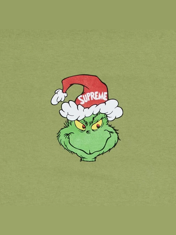 Футболка Supreme Grinch Tee Moss — изображение 2 из 2, мох