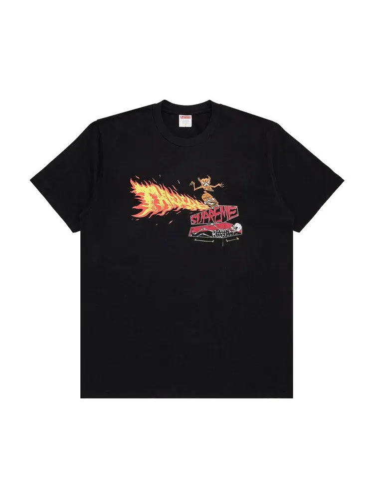 Футболка Supreme x Thrasher Back Tail Tee — изображение 1 из 3, черный