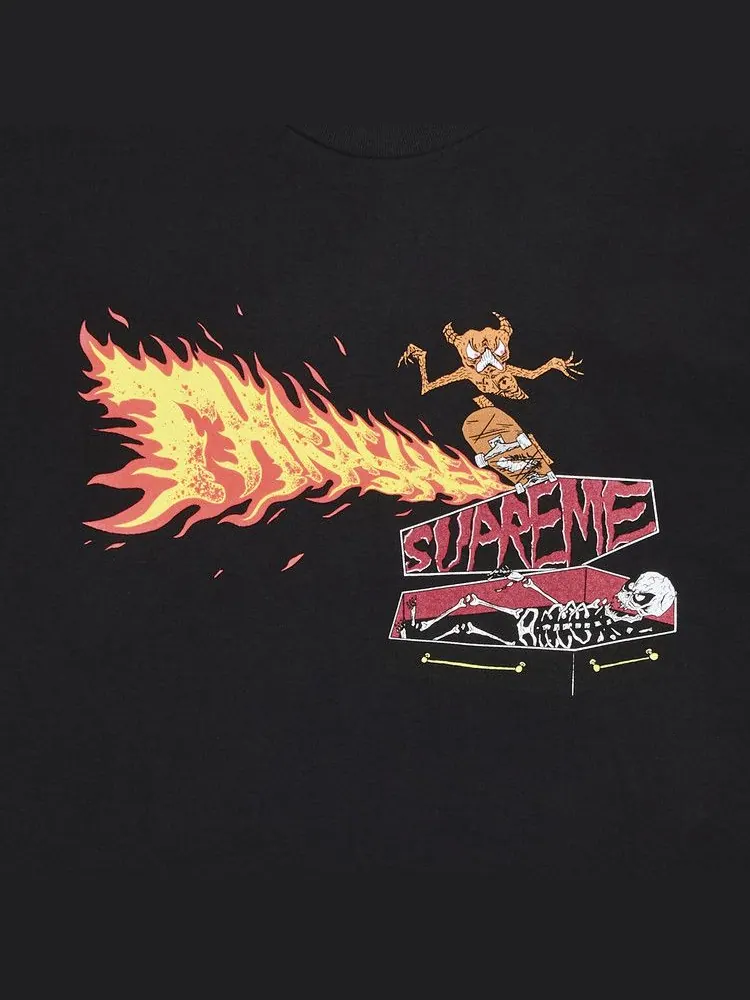 Футболка Supreme x Thrasher Back Tail Tee — изображение 3 из 3, черный