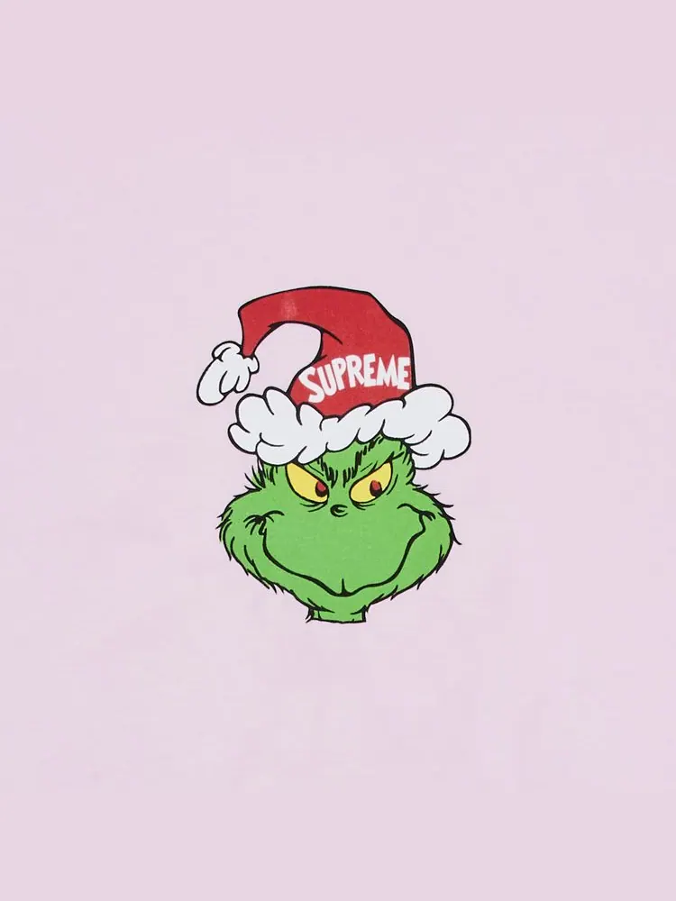 Футболка Supreme Grinch Tee Light Pink — изображение 2 из 2, розовый