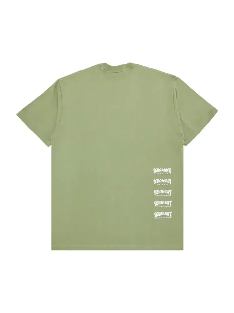 Футболка Supreme x Thrasher Back Tail Tee — изображение 2 из 3, зеленый