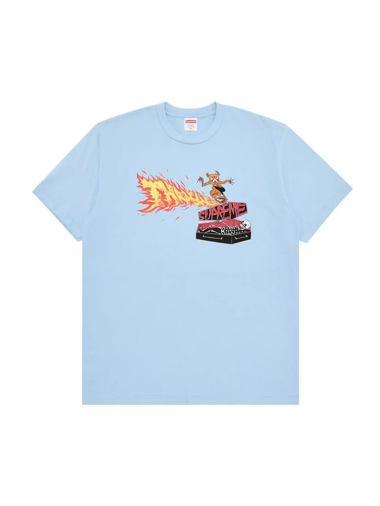 Футболка Supreme x Thrasher Back Tail Tee — изображение 1 из 3, синий
