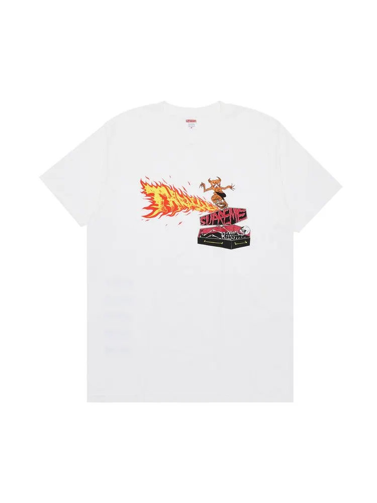 Футболка Supreme x Thrasher Back Tail Tee — изображение 1 из 3, белый