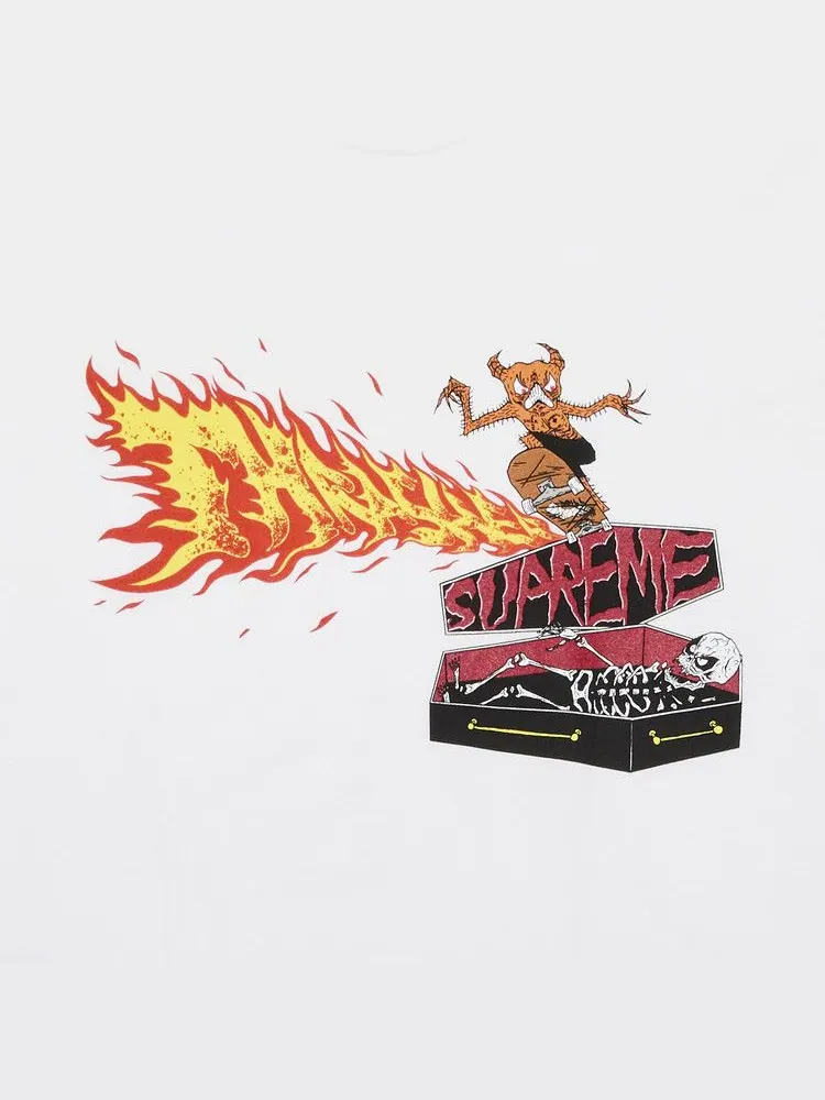 Футболка Supreme x Thrasher Back Tail Tee — изображение 3 из 3, белый