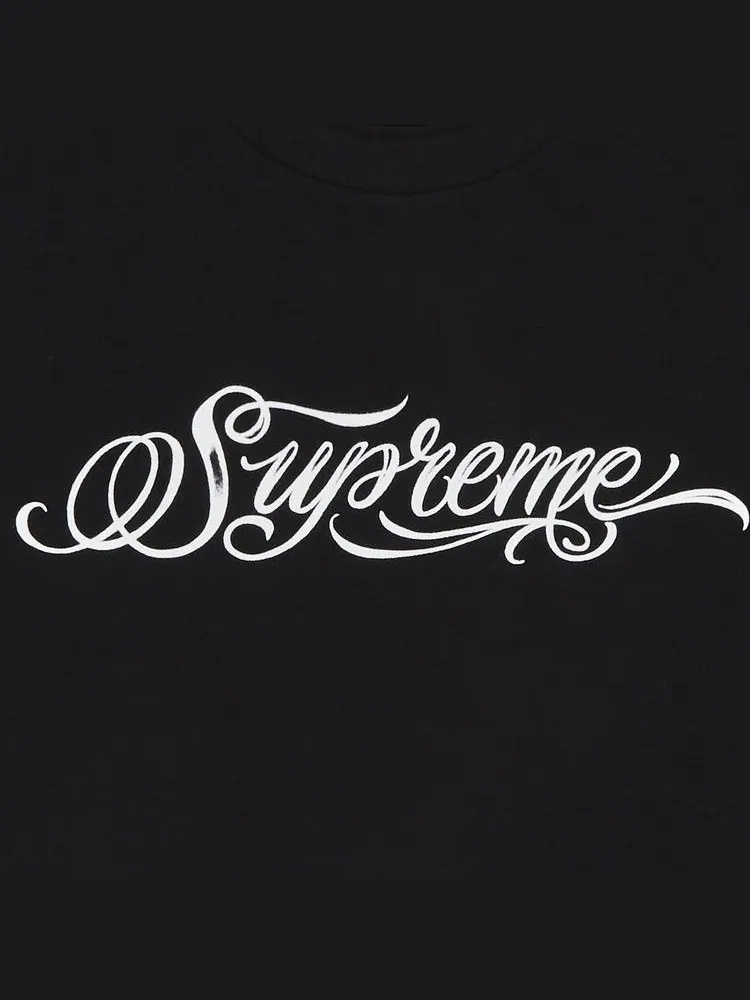 Футболка Supreme Script Tee 'Black' — изображение 2 из 2, черный