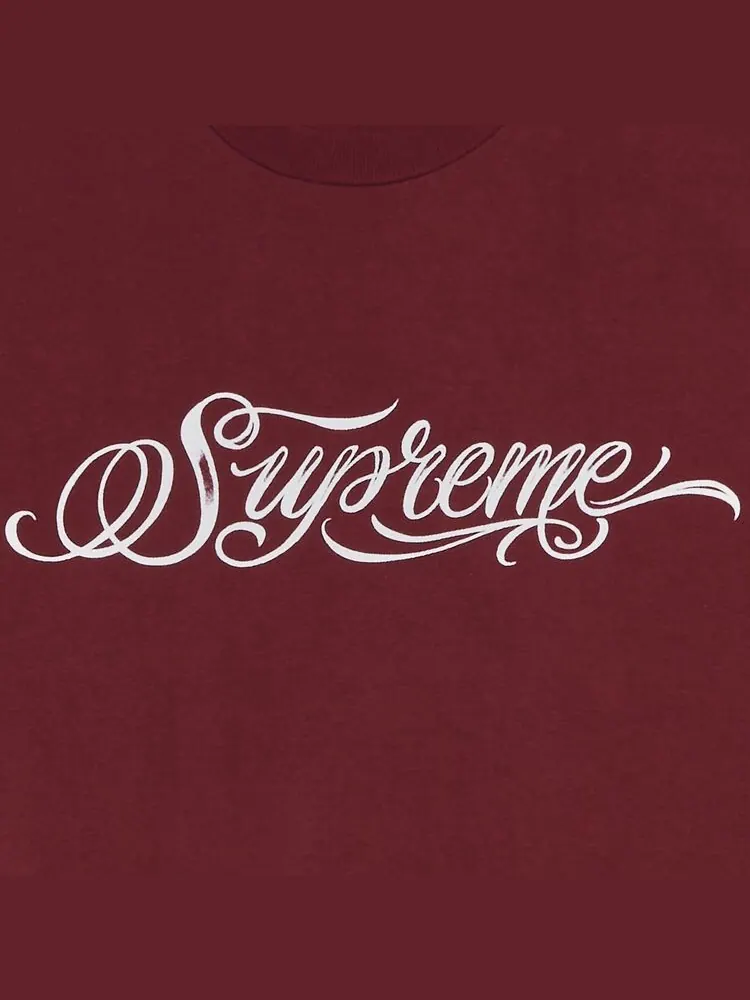 Футболка Supreme Script Tee Cardinal — изображение 2 из 2, красный