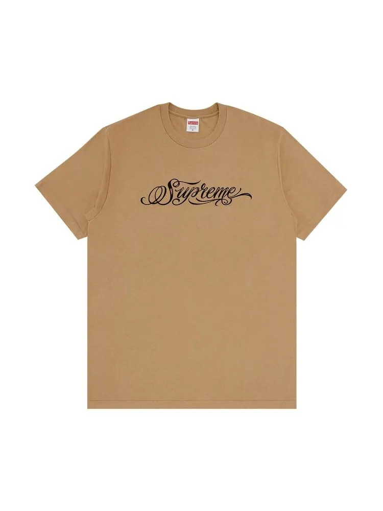 Футболка Supreme Script Tee Khaki — изображение 1 из 2, хаки