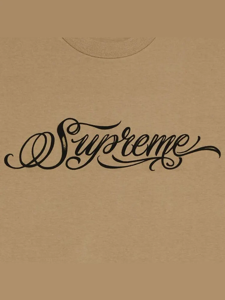 Футболка Supreme Script Tee Khaki — изображение 2 из 2, хаки