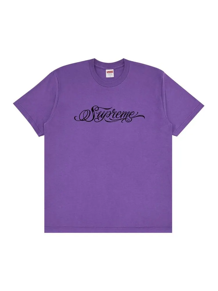 Футболка Supreme Script Tee Purple — изображение 1 из 2, фиолетовый