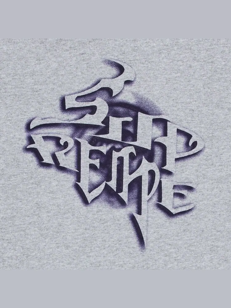 Футболка Supreme Smoke Tee Heather Grey — изображение 2 из 2, серый