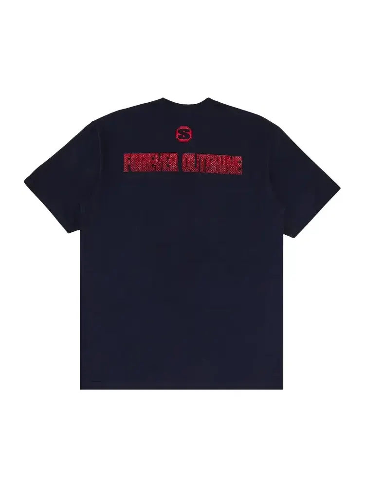 Футболка Supreme Blockbuster Tee 'Navy' — изображение 2 из 3, синий