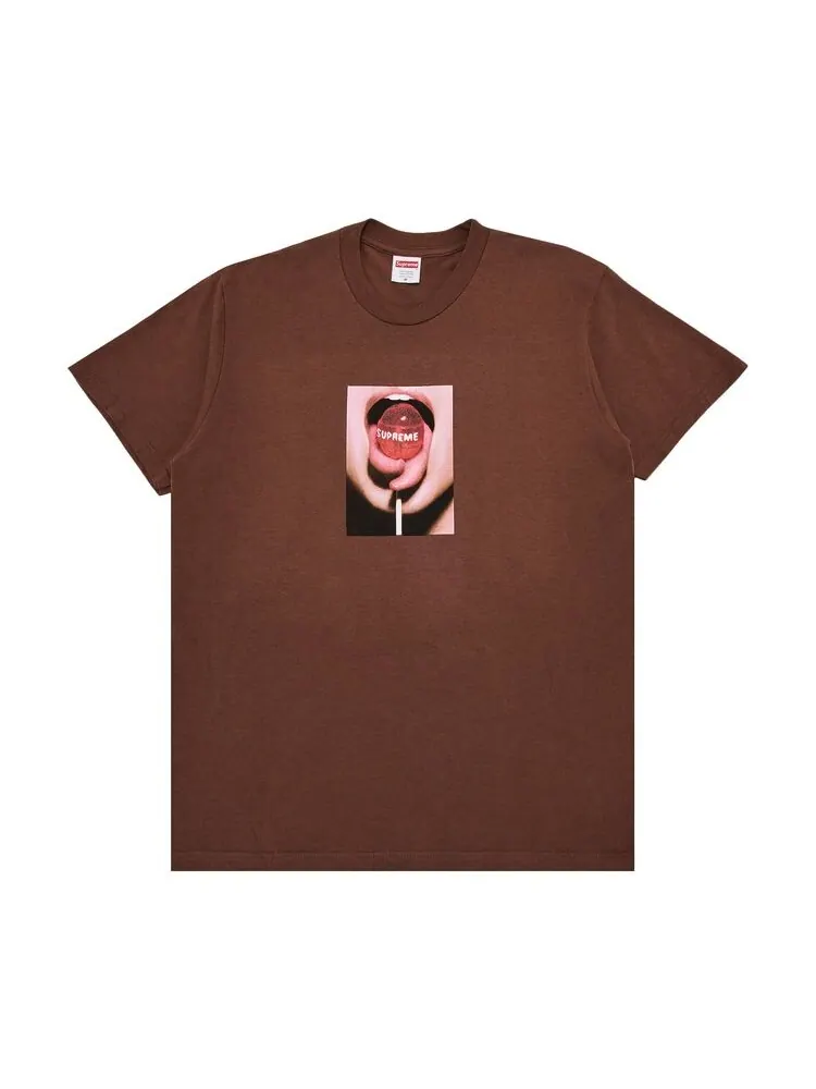 Футболка Supreme Lollipop Tee Brown — изображение 1 из 2, коричневый