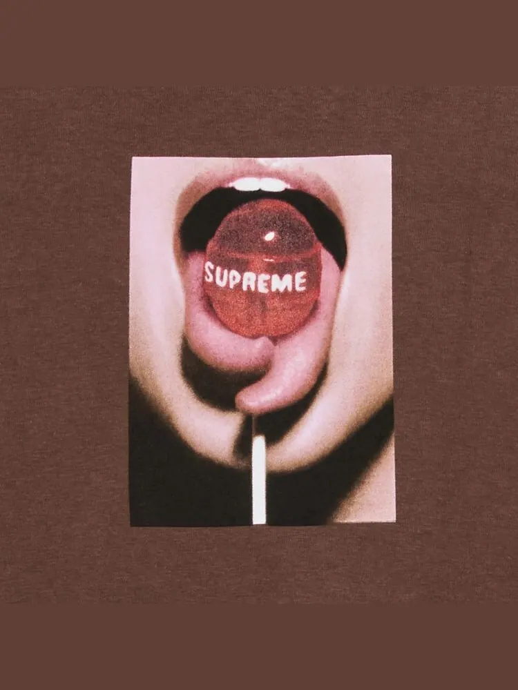 Футболка Supreme Lollipop Tee Brown — изображение 2 из 2, коричневый