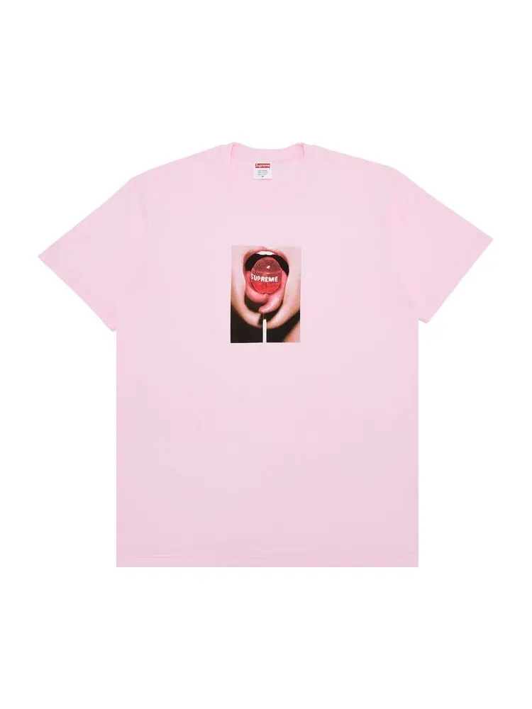 Футболка Supreme Lollipop Tee Light Pink — изображение 1 из 2, розовый