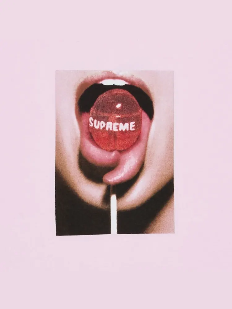 Футболка Supreme Lollipop Tee Light Pink — изображение 2 из 2, розовый