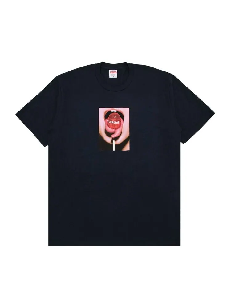 Футболка Supreme Lollipop Tee Navy — изображение 1 из 2, темно-синий