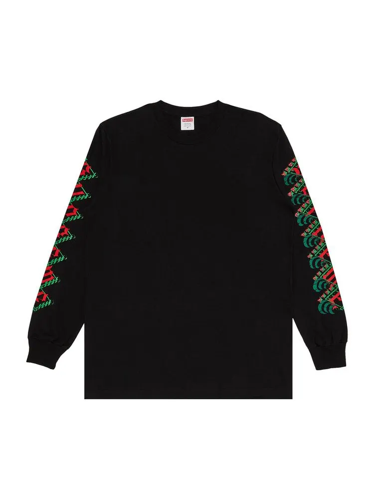 Футболка Supreme Strawberries Long-Sleeve Tee — изображение 1 из 3, черный