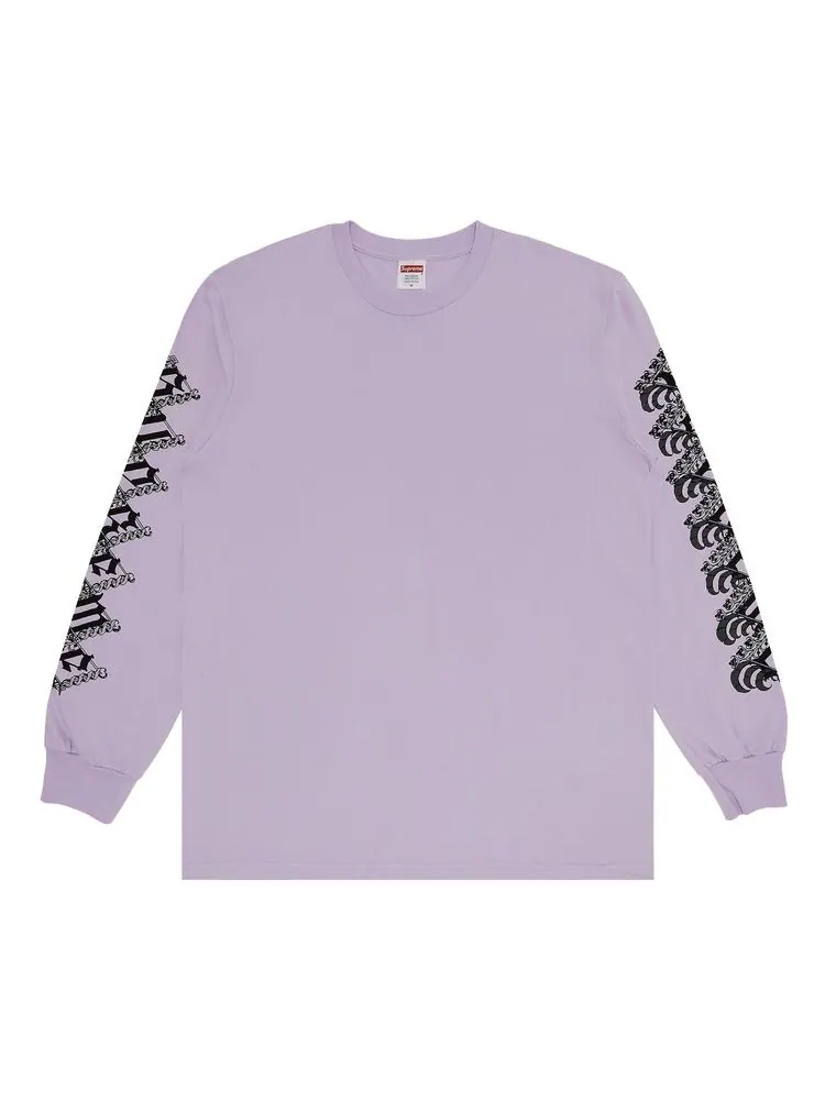 Футболка Supreme Strawberries Long-Sleeve Tee Light Purple — изображение 1 из 3, светлый фиолетовый