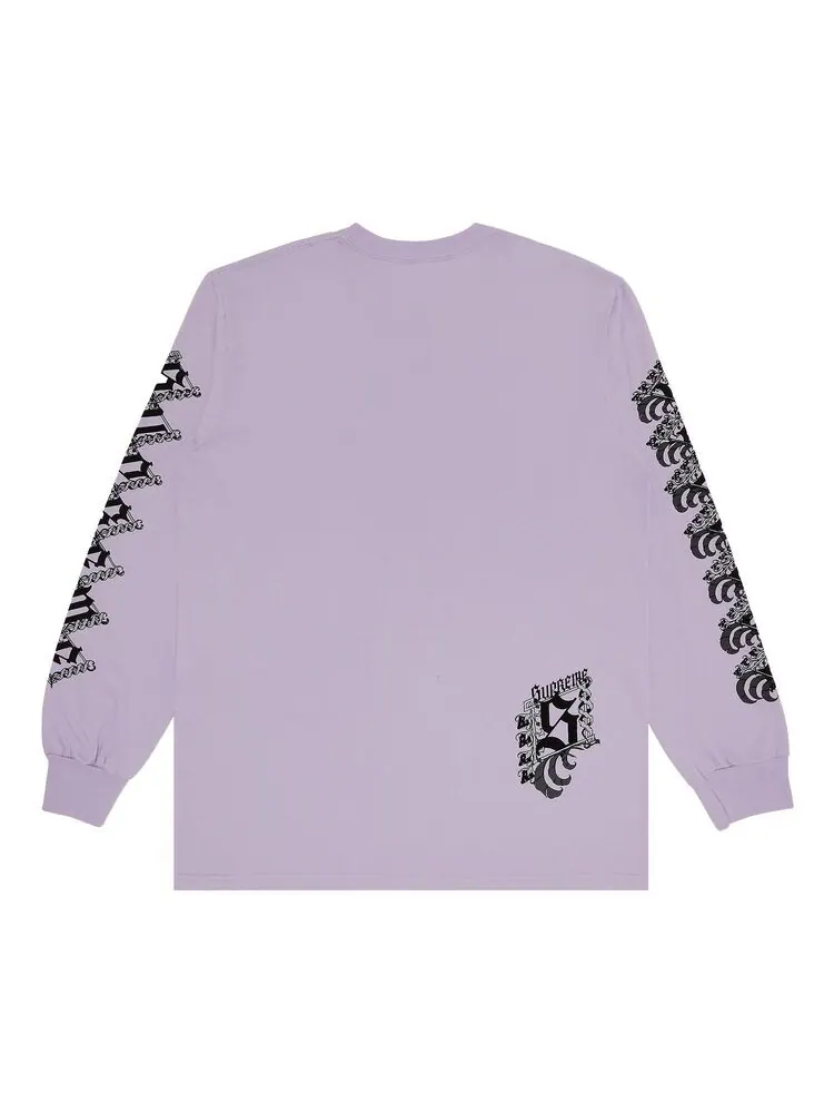 Футболка Supreme Strawberries Long-Sleeve Tee Light Purple — изображение 2 из 3, светлый фиолетовый