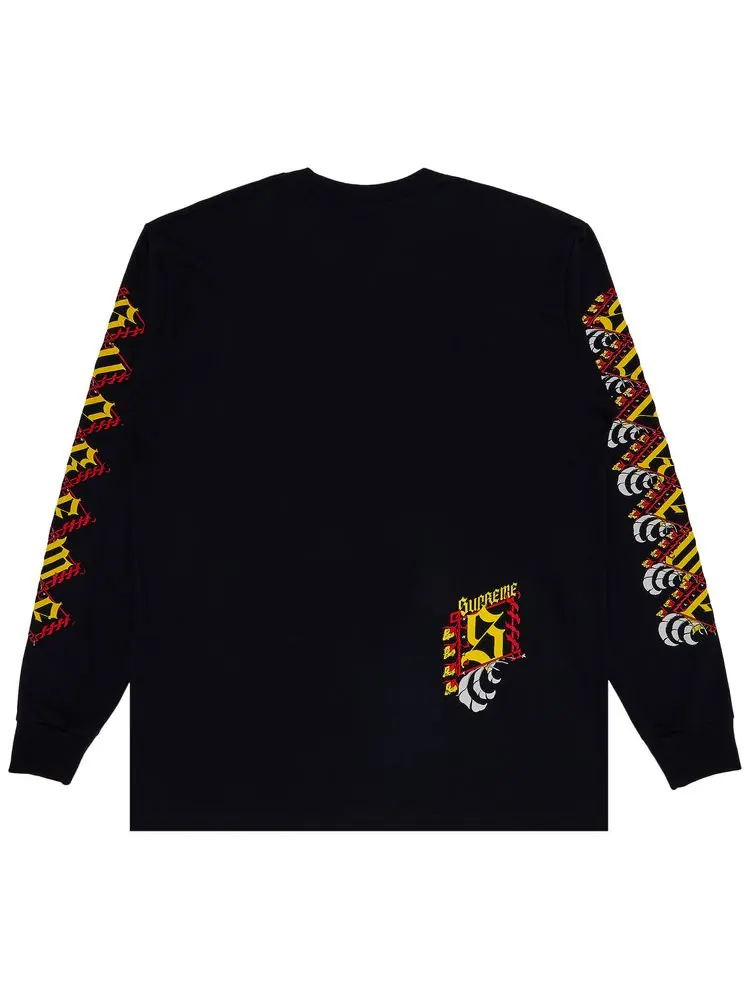 Футболка Supreme Strawberries Long-Sleeve Tee 'Navy' — изображение 2 из 3, темно-синий