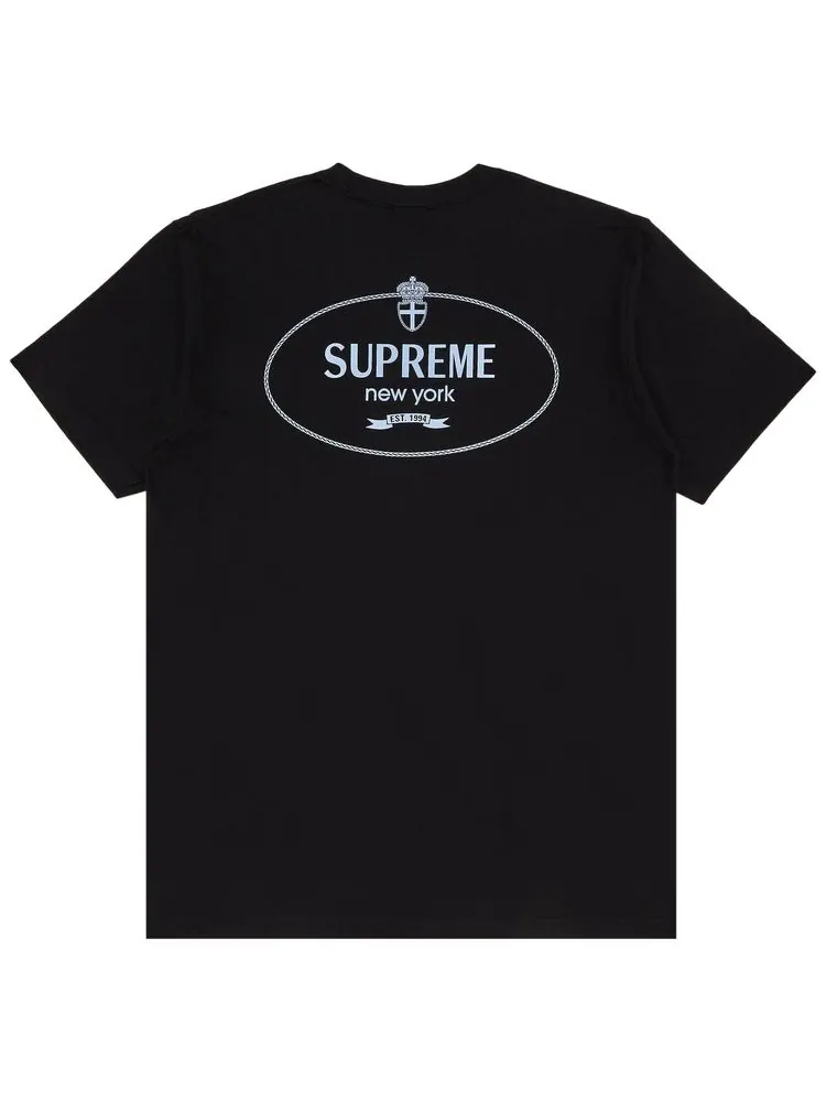Футболка Supreme Crest Tee 'Black' — изображение 2 из 3, черный