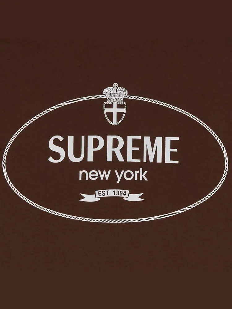 Футболка Supreme Crest Tee Brown — изображение 3 из 3, коричневый