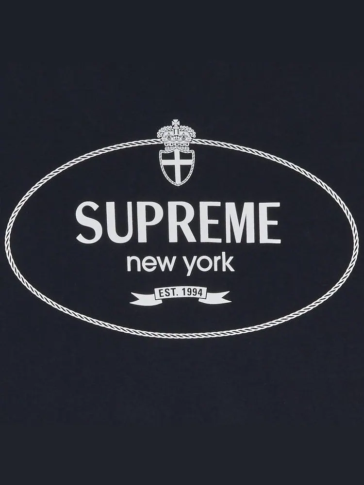 Футболка Supreme Crest Tee 'Navy' — изображение 3 из 3, синий