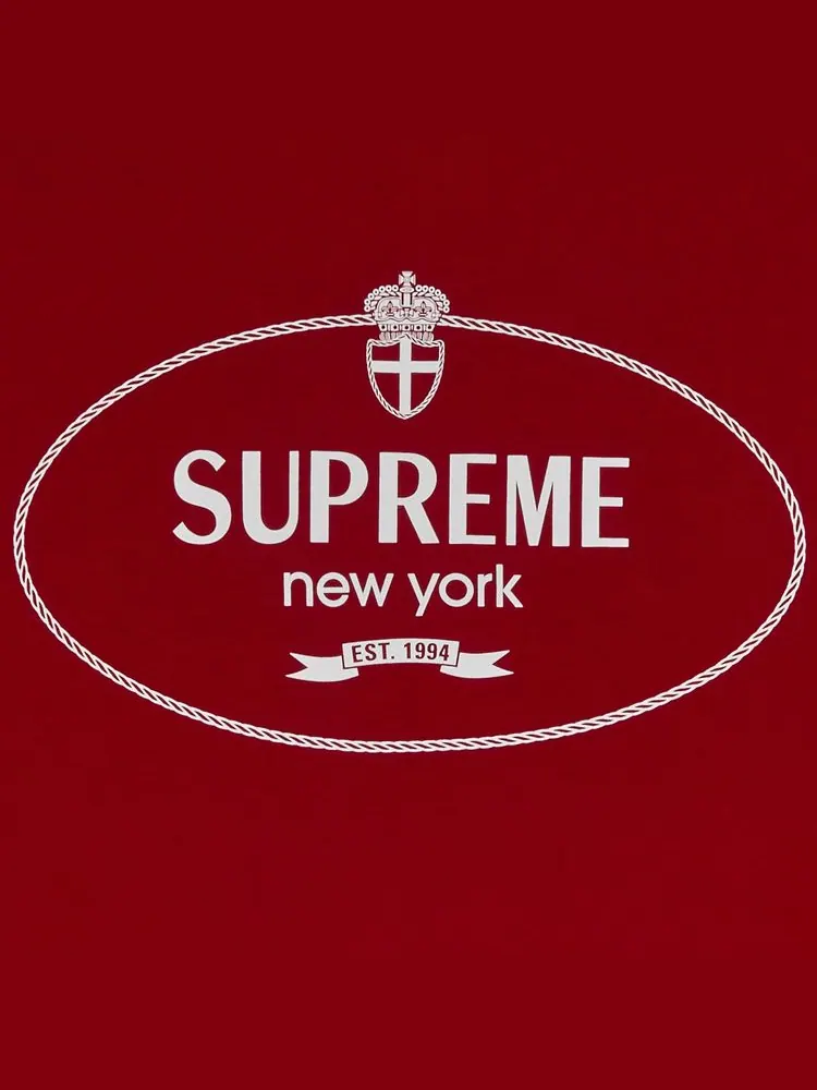 Футболка Supreme Crest Tee Red — изображение 3 из 3, красный