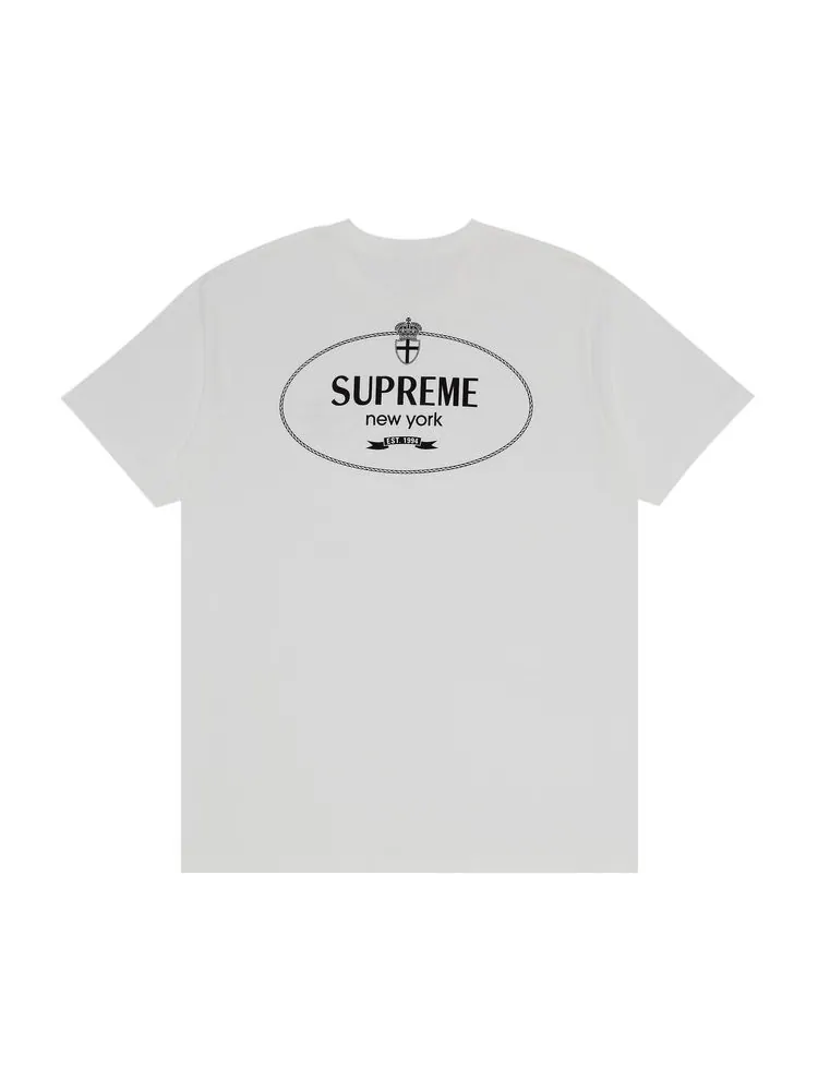 Футболка Supreme Crest Tee 'White' — изображение 2 из 3, белый