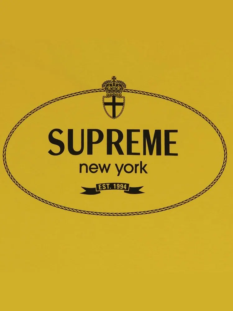 Футболка Supreme Crest Tee Yellow — изображение 3 из 3, желтый