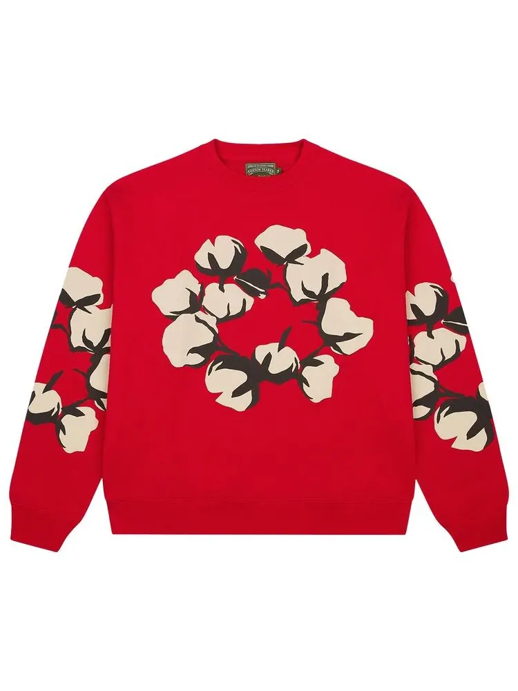 Толстовка Denim Tears x Cactus Plant Flea Market Cactus Tears Crewneck Red — изображение 1 из 2, красный