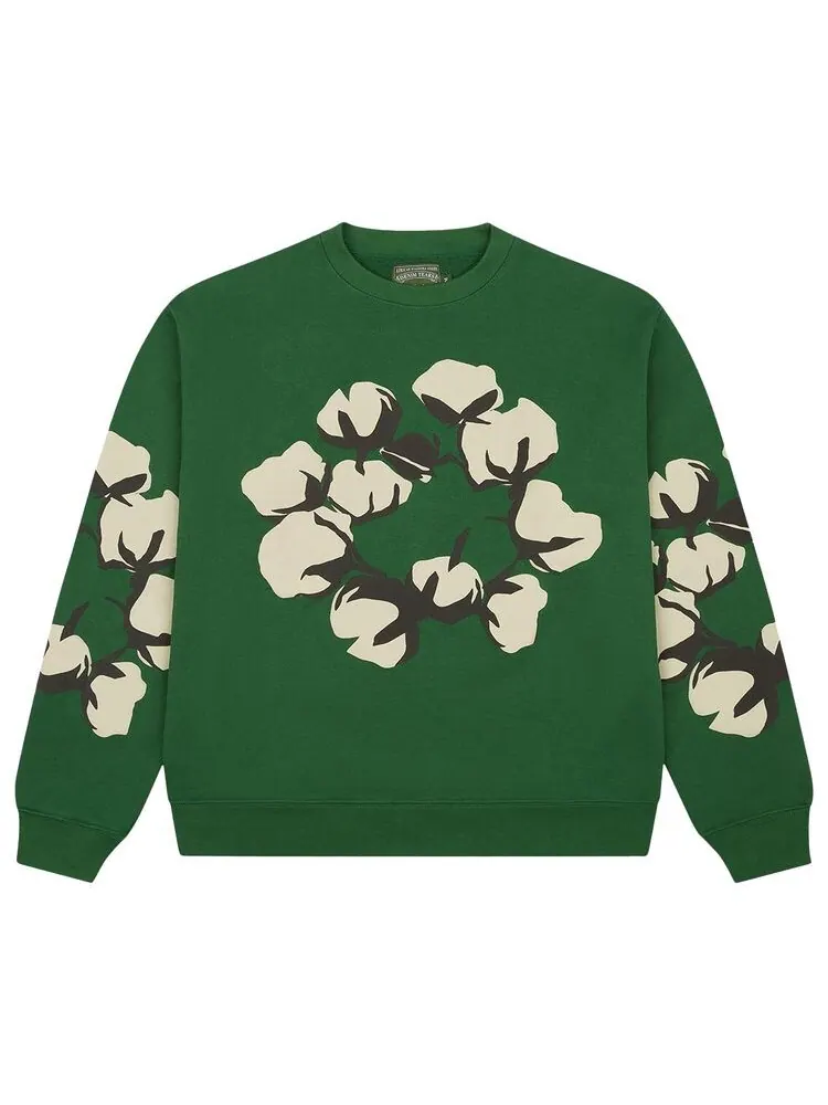 Толстовка Denim Tears x Cactus Plant Flea Market Cactus Tears Crewneck Green — изображение 1 из 2, зеленый