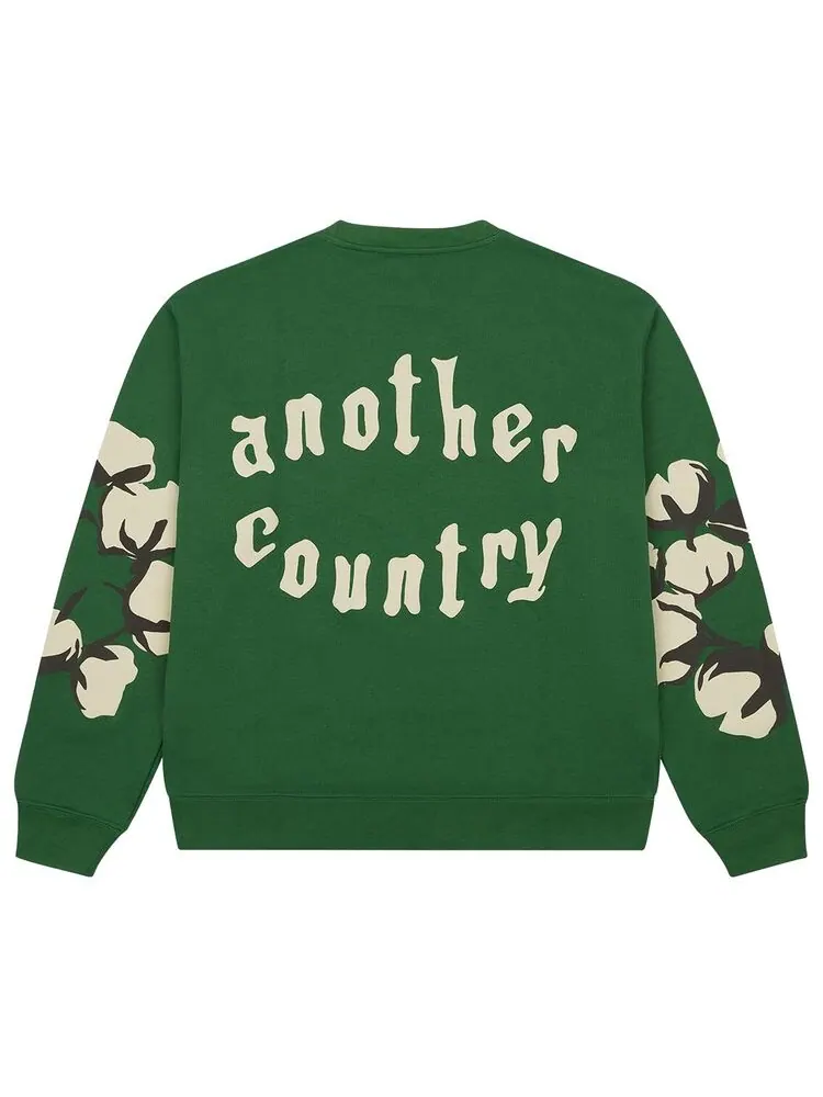 Толстовка Denim Tears x Cactus Plant Flea Market Cactus Tears Crewneck Green — изображение 2 из 2, зеленый