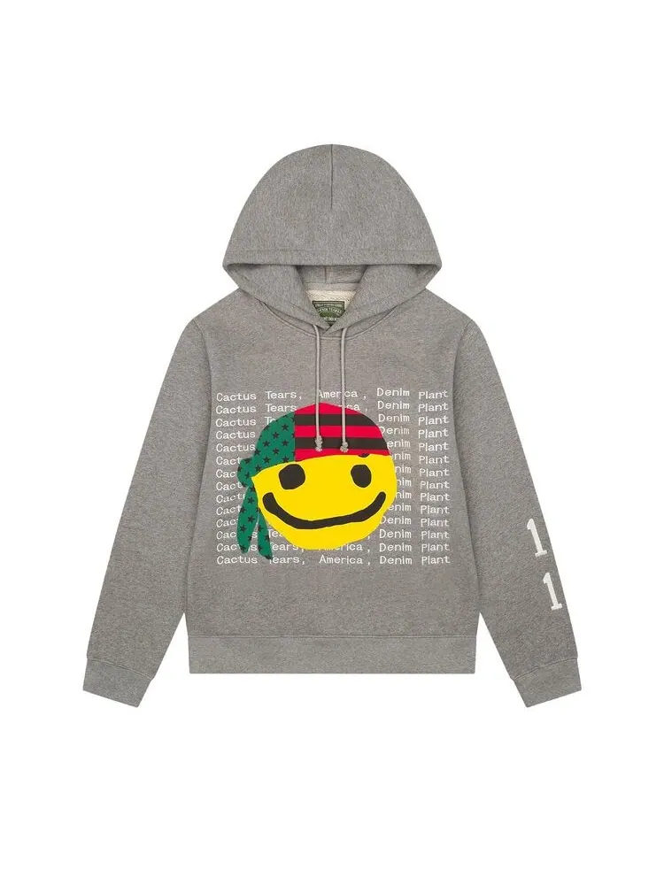 Худи Denim Tears x Cactus Plant Flea Market Cactus Tears Hoodie Grey — изображение 1 из 2, серый