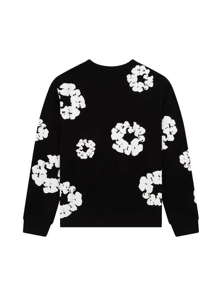 Футболка Denim Tears Long-Sleeve Wreath Tee Black — изображение 2 из 2, черный