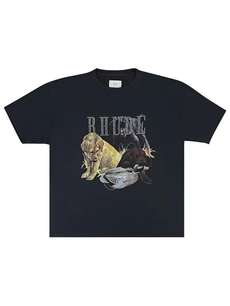 Футболка Rhude Rhinestone Hunting Dog Tee