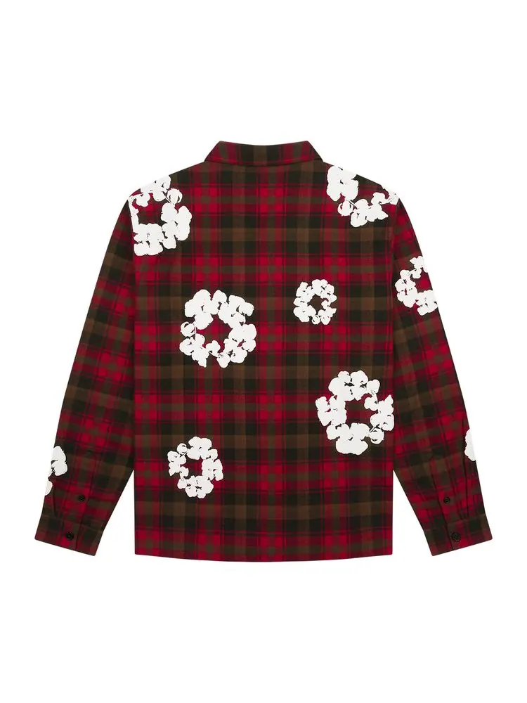 Рубашка Denim Tears Wreath Pajama Shirt 'Red' — изображение 2 из 2, красный