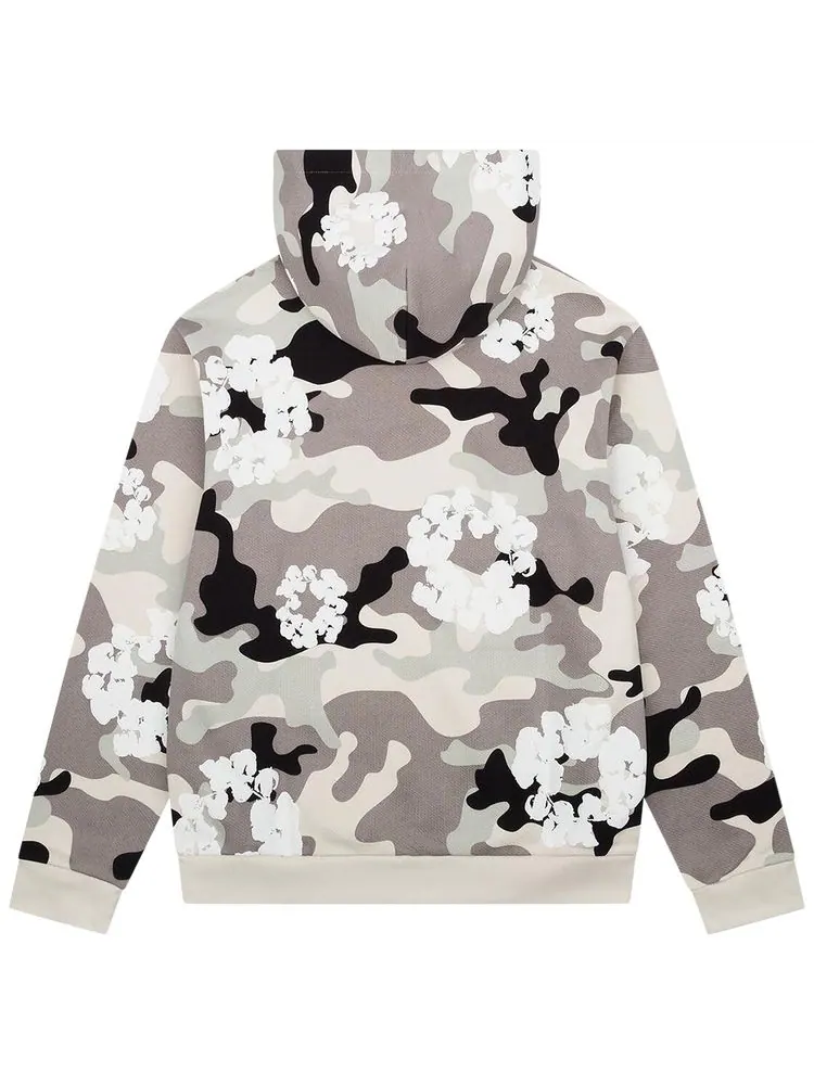Худи Denim Tears Wreath Zip Hoodie 'White Camo' — изображение 2 из 2, белый