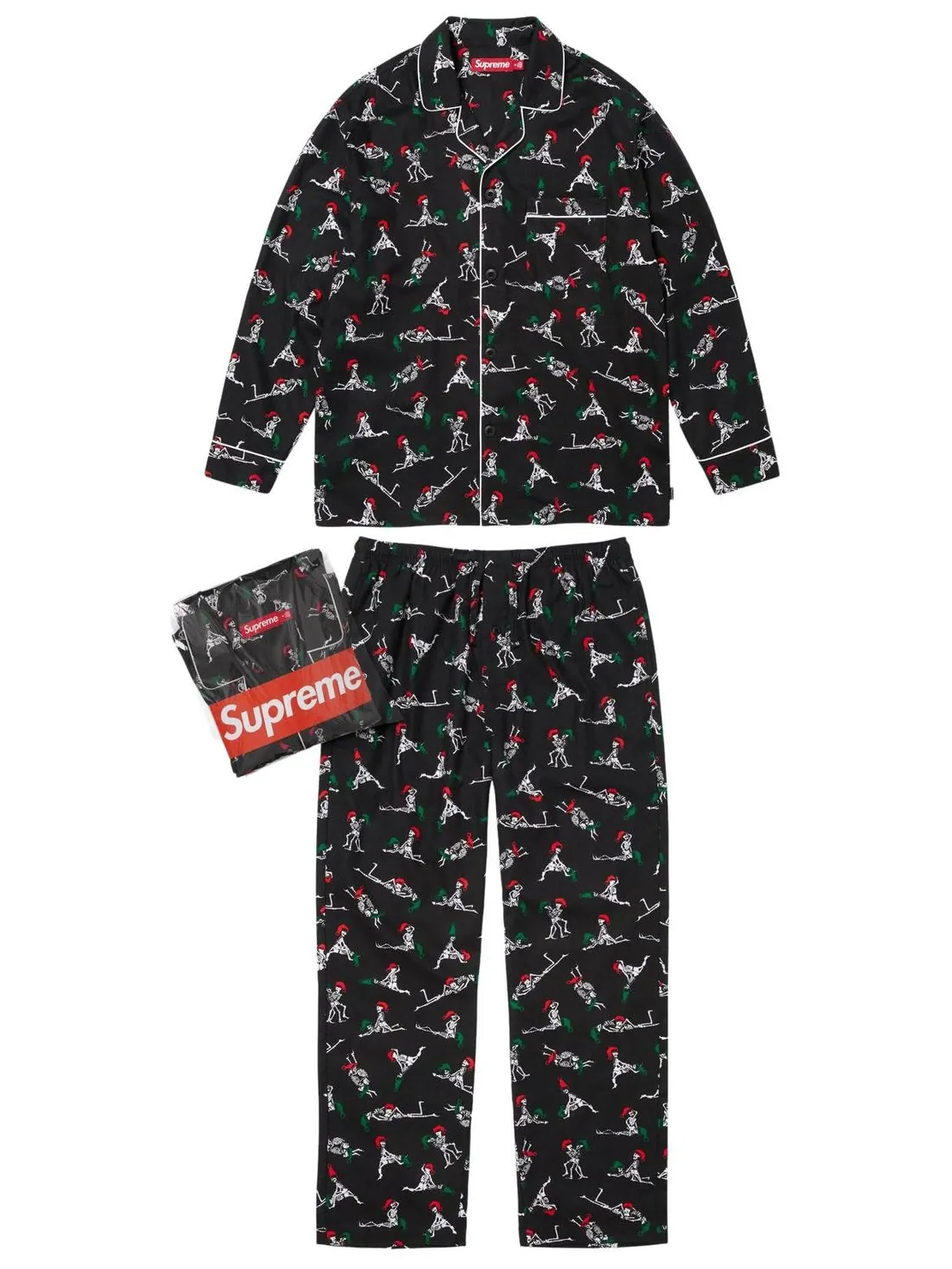 Праздничный пижамный комплект Supreme — изображение 1 из 1, черный