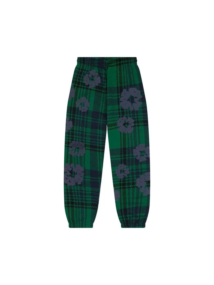 Спортивные брюки Denim Tears Plaid Cotton Wreath Sweatpants — изображение 2 из 3, зеленый