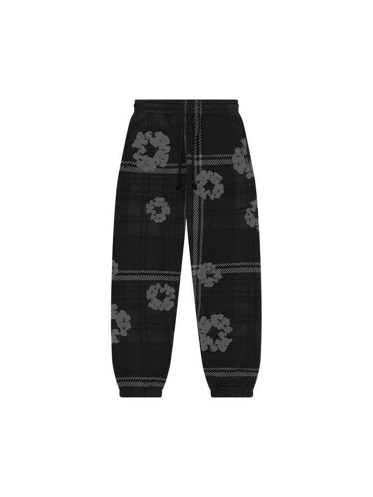 Спортивные брюки Denim Tears Plaid Cotton Wreath Sweatpants — изображение 1 из 3, черный