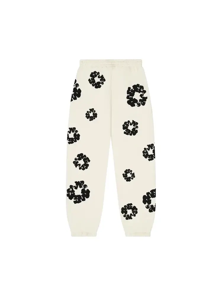 Спортивные штаны Denim Tears Black Cotton Wreath — изображение 2 из 2, белый