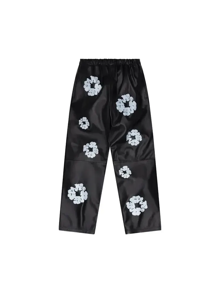 Спортивные штаны Denim Tears Leather Cotton Wreath — изображение 2 из 2, черный