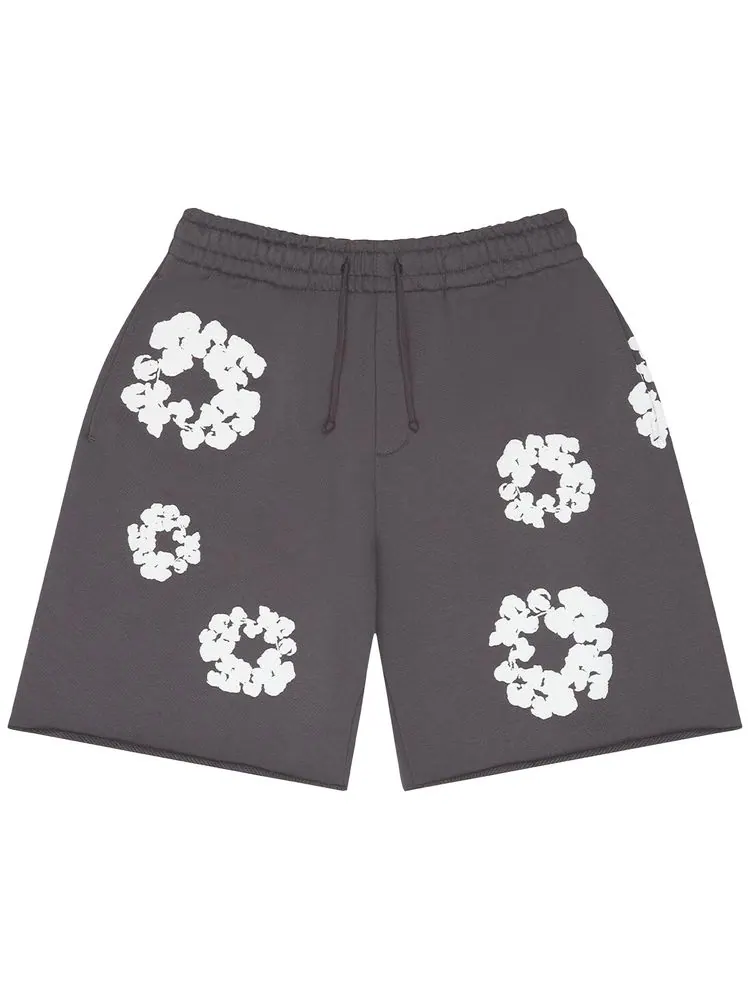 Джинсовые шорты Denim Tears Cotton Wreath Sweatshorts — изображение 1 из 2, серый