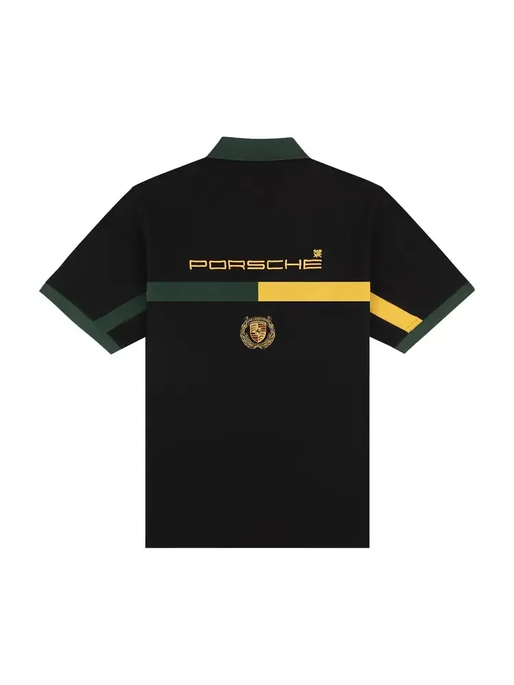 Поло Aimé Leon Dore x Porsche Racing Polo 'Jet Black' — изображение 2 из 2, черный