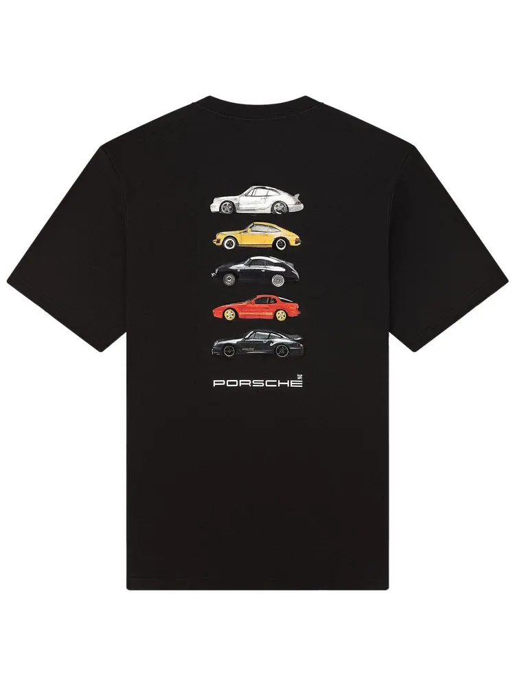 Футболка Aimé Leon Dore x Porsche Fleet «Jet Black» — изображение 2 из 2, черный