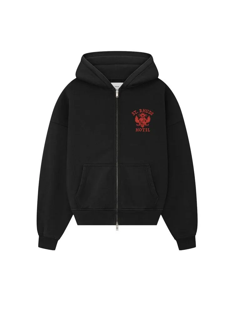 Худи Rhude St. Rhude Seal Zip Up Hoodie 'Vintage Black/Red'